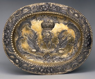 Dish with the Monogram of Catherine II, 1762 by Andrei and Polozov, Aleksei Gerassimov